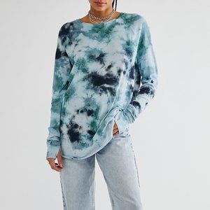 NWT Free People Washed Arden Tee / Silver Feather